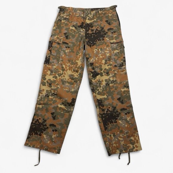 Mil-Tec Camo Pants Mens Large (Fits 36x32) German Flecktarn Military Cargo - Picture 1 of 9